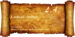 Ladnai Andor névjegykártya